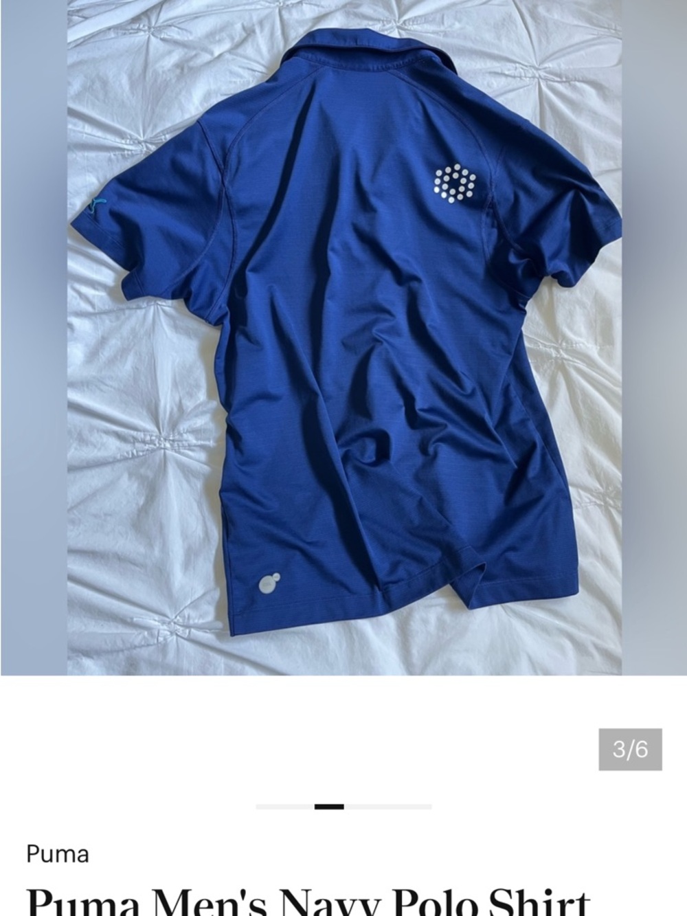 Lot of 3 Puma Men's Navy and Royal Blue Golf Polo Pack, size Medium - Picture 6 of 11